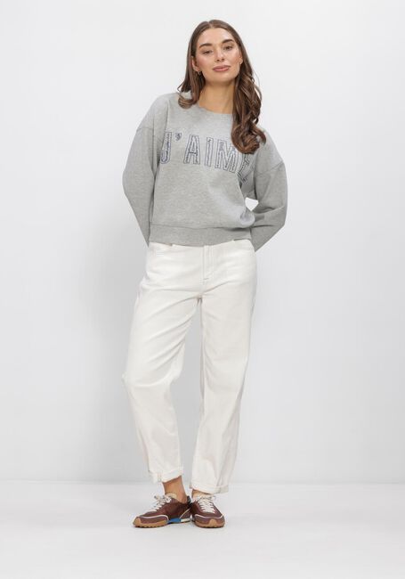 Grijze AIMEE THE LABEL Sweater ELANSS6 SWEATER WITH EMBROIDERY - large