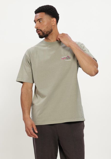 Groene NEW AMSTERDAM SURF ASSOCIATION T-shirt LILIES TEE - large
