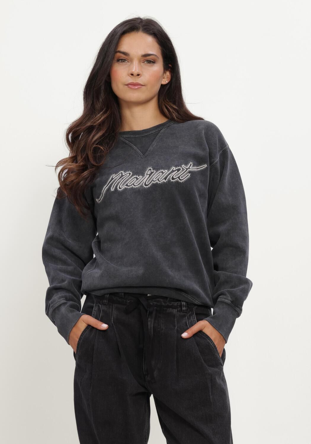 Donkergrijze ISABEL MARANT Sweater RISE SWEAT SHIRT - large