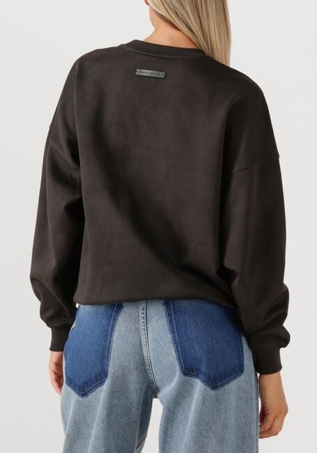Donkergrijze HAUTE L'AMITIÉ Sweater L'AMITIÉ APPLICATION SWEATER - large