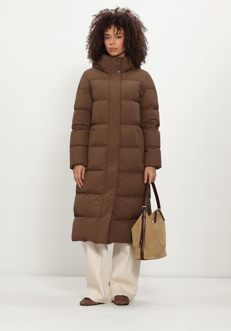 Bruine WOOLRICH Gewatteerde jas MADISON LONG COAT - large