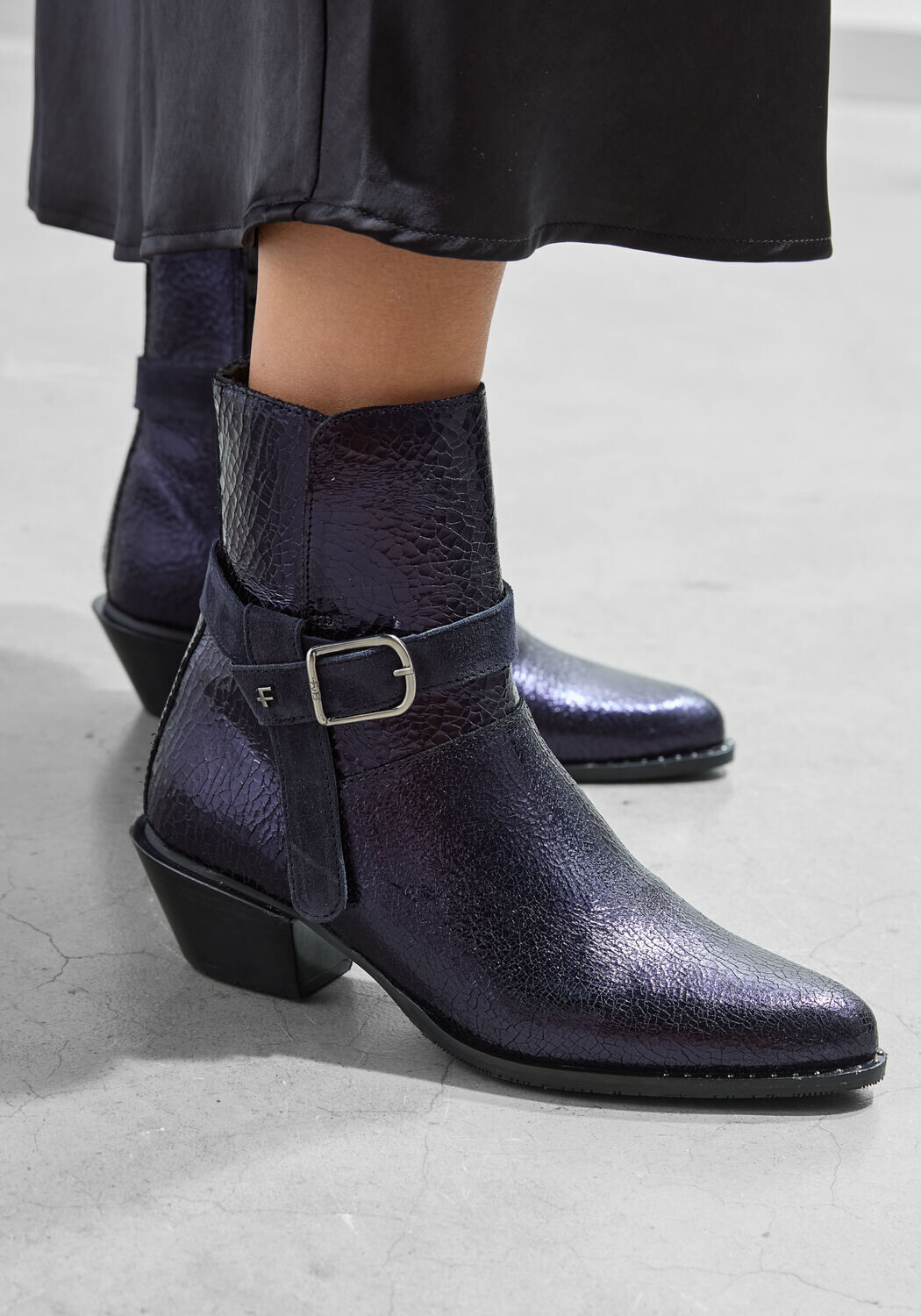 Blauwe FLORIS VAN BOMMEL Enkellaarsjes ENZI 07.07 - large