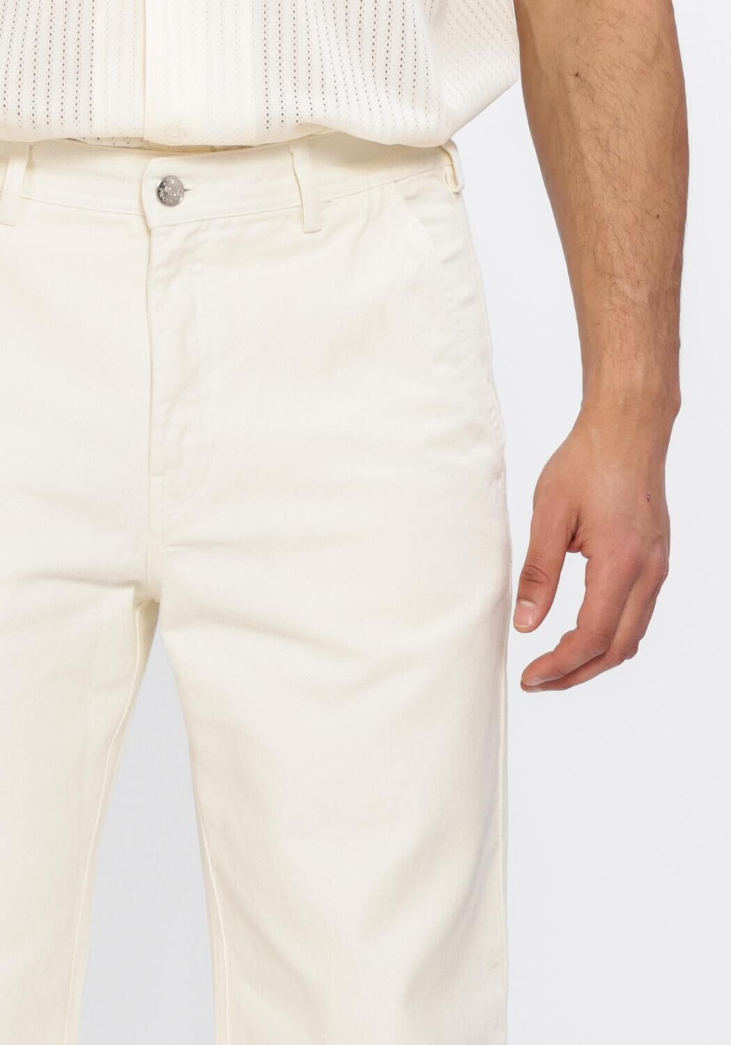 Ecru FILLING PIECES Chino WORKER PANTS - large