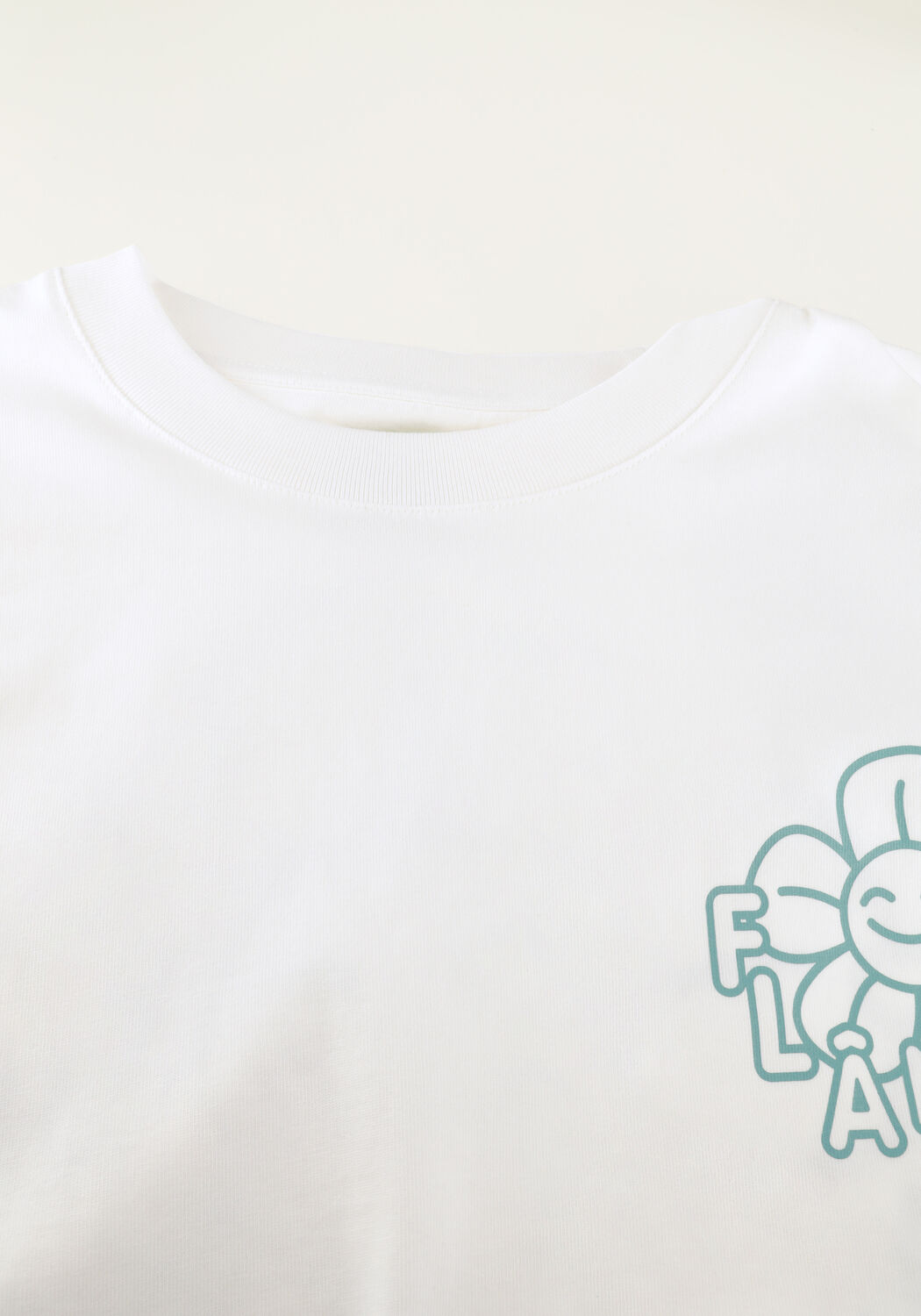 Witte FLANEUR T-shirt HAPPY FLOWER T-SHIRT - large
