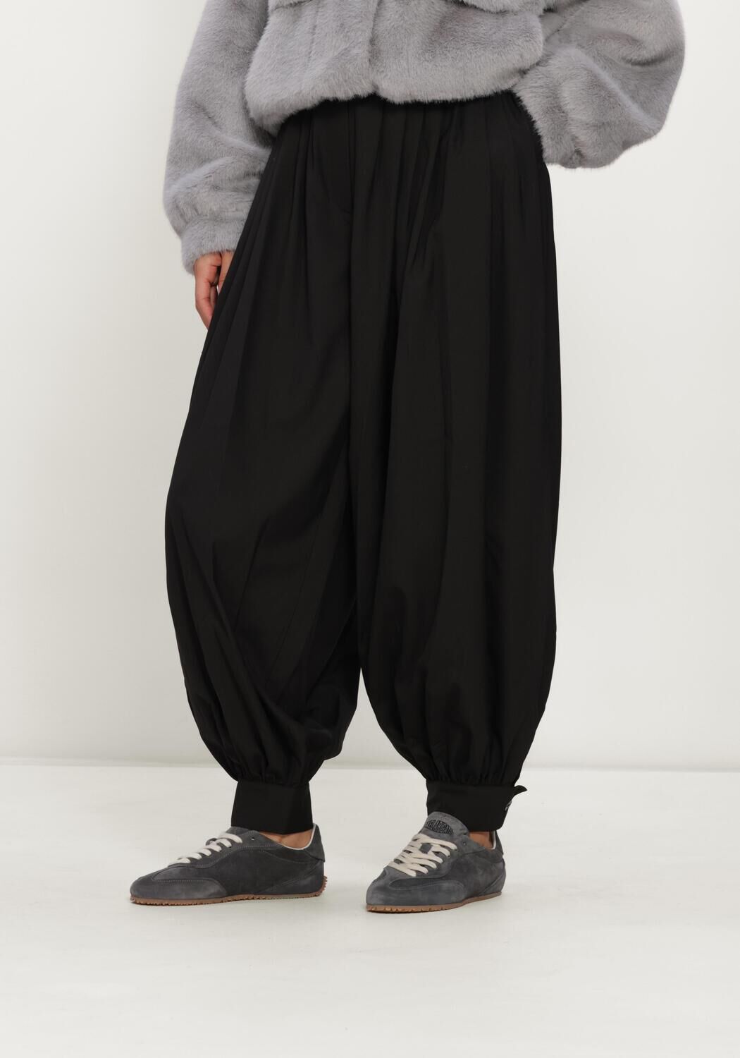 Zwarte HERSKIND Wijde broek ZETH HIGH WAIST PANTS - large