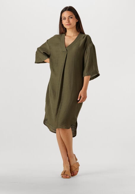 Olijf CO'COUTURE Midi jurk CARYNCC PLEAT TUNIC DRESS - large