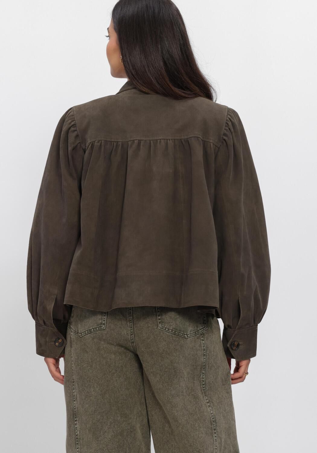 Zwarte SECOND FEMALE Jack ZONIE SUEDE JACKET - large