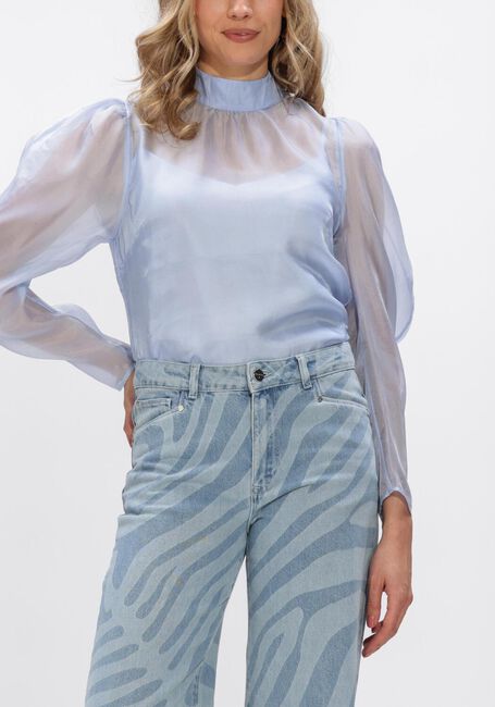 Blauwe DANTE6 Blouses OCEAN PUFFY SLEEVE TOP - large
