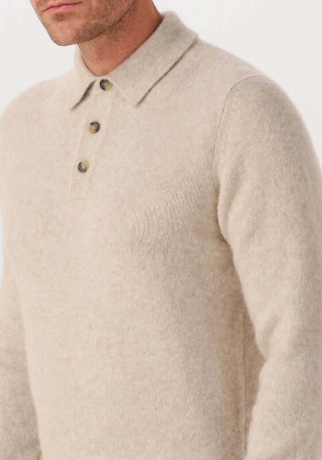 Beige FILIPPO DE LAURENTIIS Trui POLO ML - large