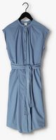 Lichtblauwe KNIT-TED Midi jurk KARO - medium
