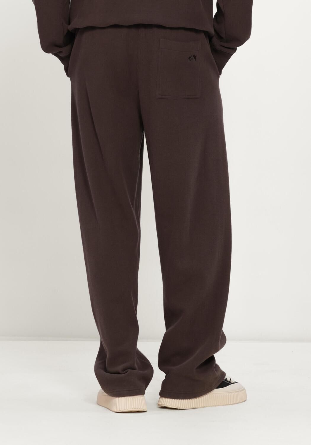 Bruine OLAF HUSSEIN Wijde broek SIGNATURE SWEATPANT - large
