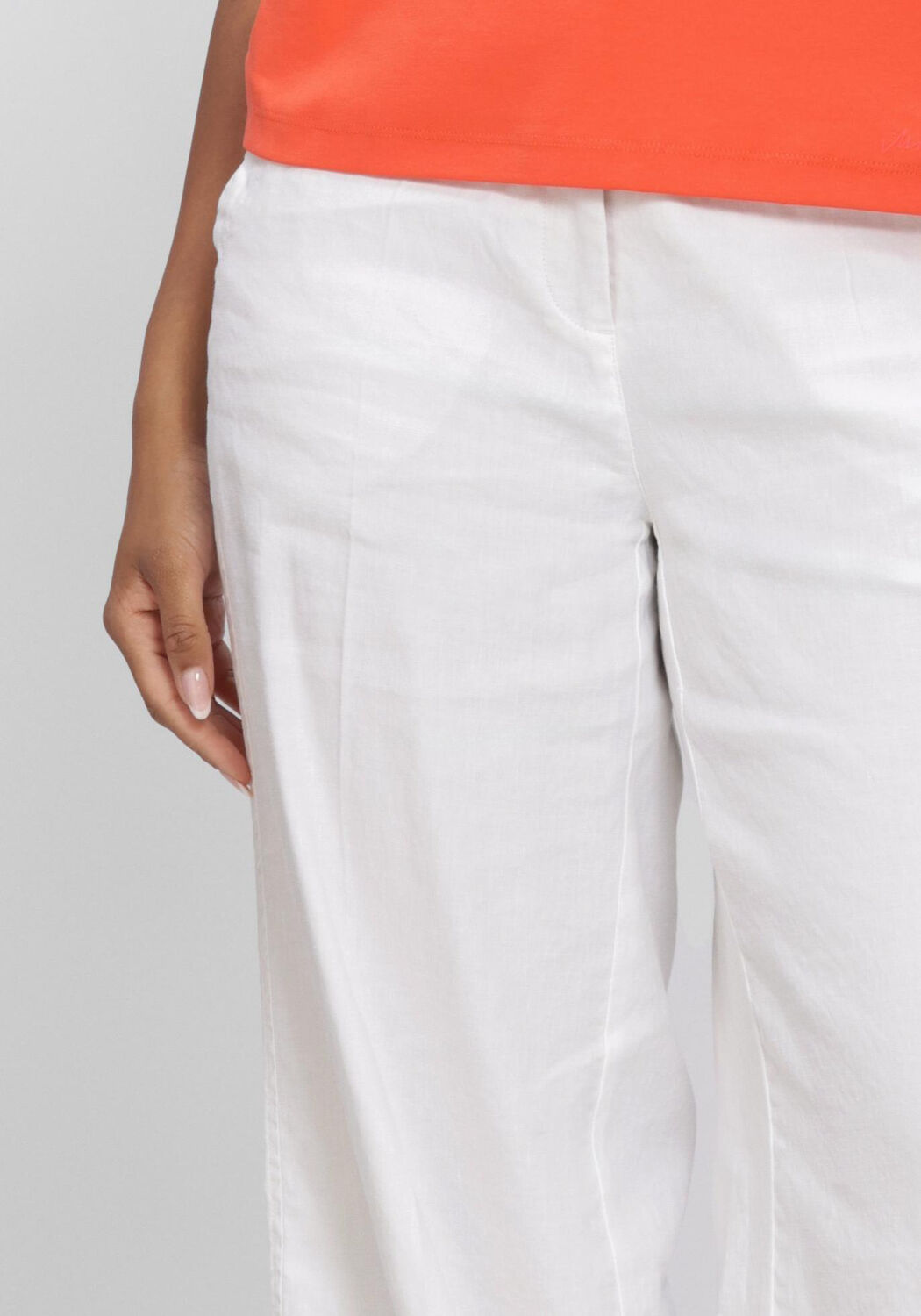 Witte CAMBIO Wijde broek ADRIENNE - large