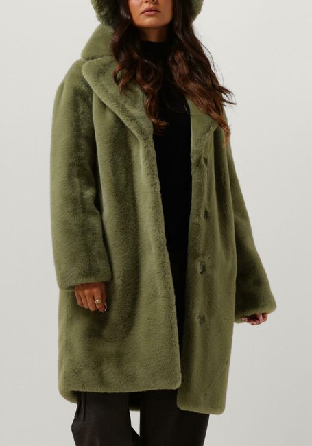 Groene STAND STUDIO Faux fur jas CAMILLE COCOON COAT - large