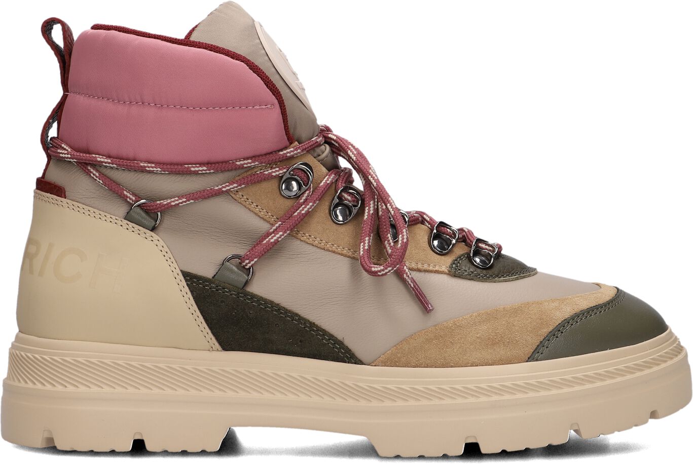 Woolrich Veterboots Dames Retro Hiking Boot Gum, Maat: 41, Materiaal: Leer, Kleur: Groen