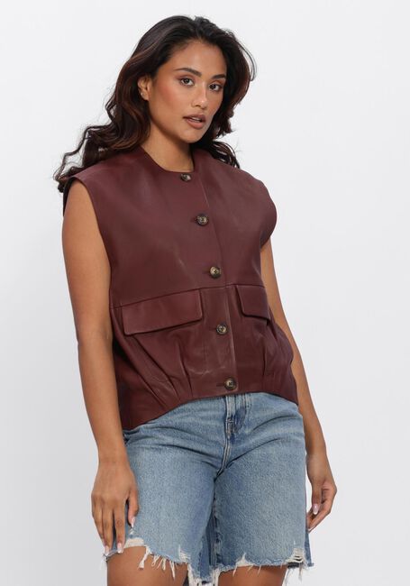 Bordeaux STUDIO AR Gilet DANIELA SHEEP VEG NAPPA - large