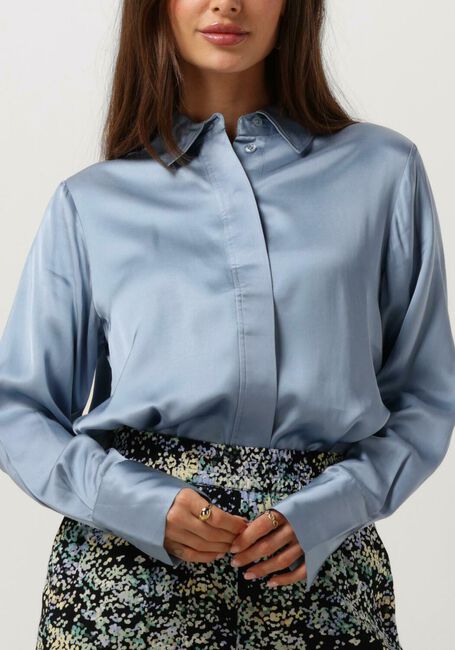 Lichtblauwe SECOND FEMALE Blouse GALLA CLASSIC SHIRT - large