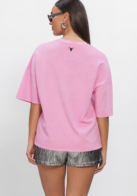Roze ALIX THE LABEL T-shirt LADIES KNITTED THE LABEL T-SHIRT - large