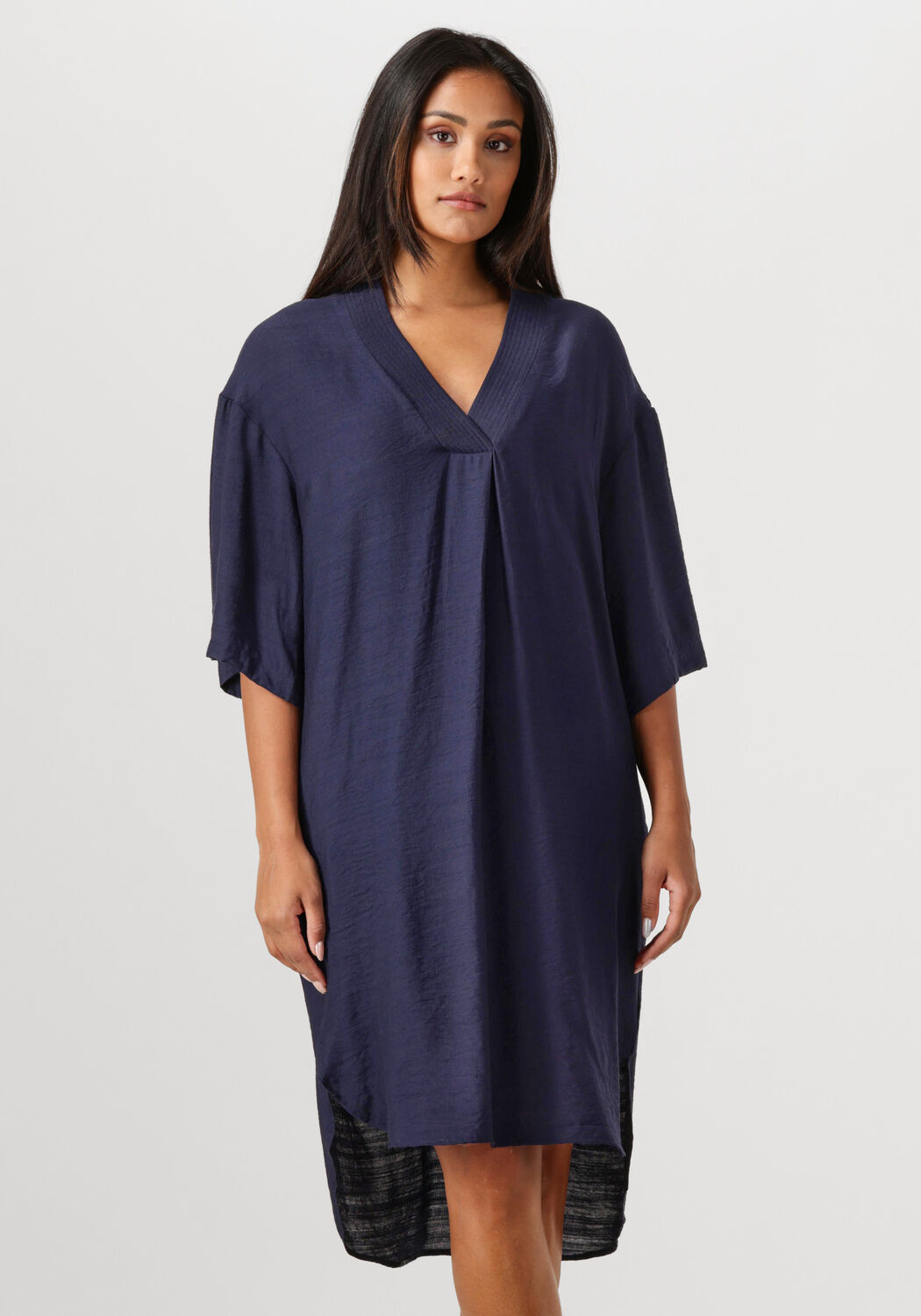 Co'Couture Mini Jurk Dames Caryn Pleat Tunic Dress, Maat: L, Kleur: Donkerblauw