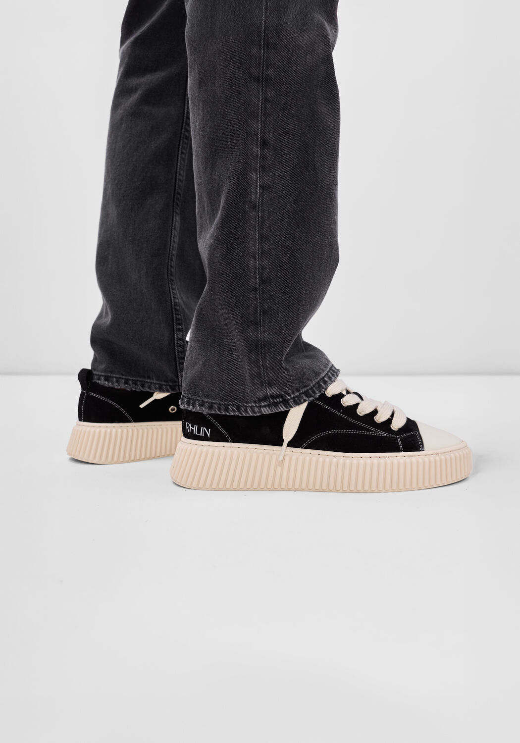 Zwarte RHUN Lage sneakers 2020 TREBLE - large