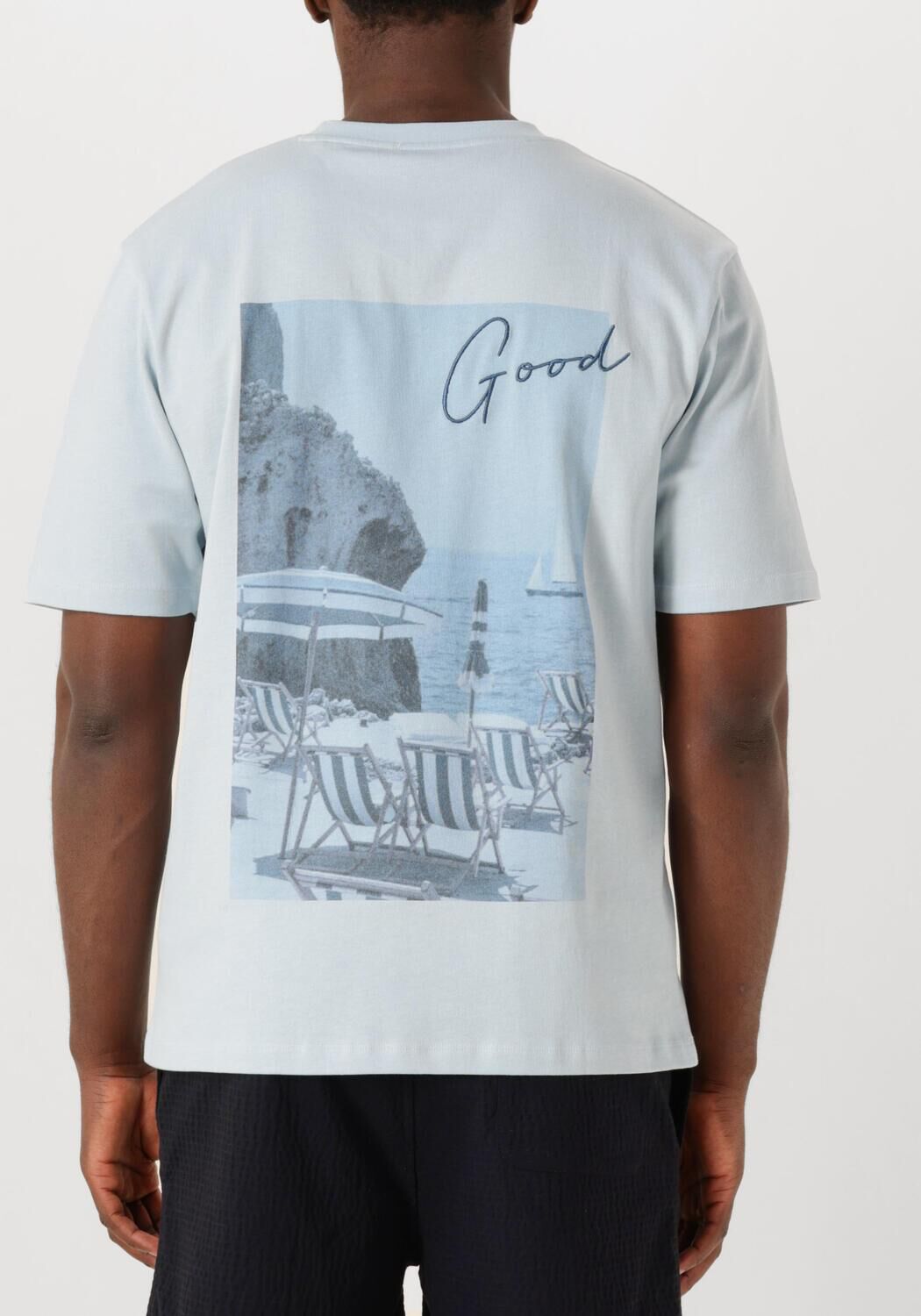 Lichtblauwe THE GOODPEOPLE T-shirt TPHOTO - large