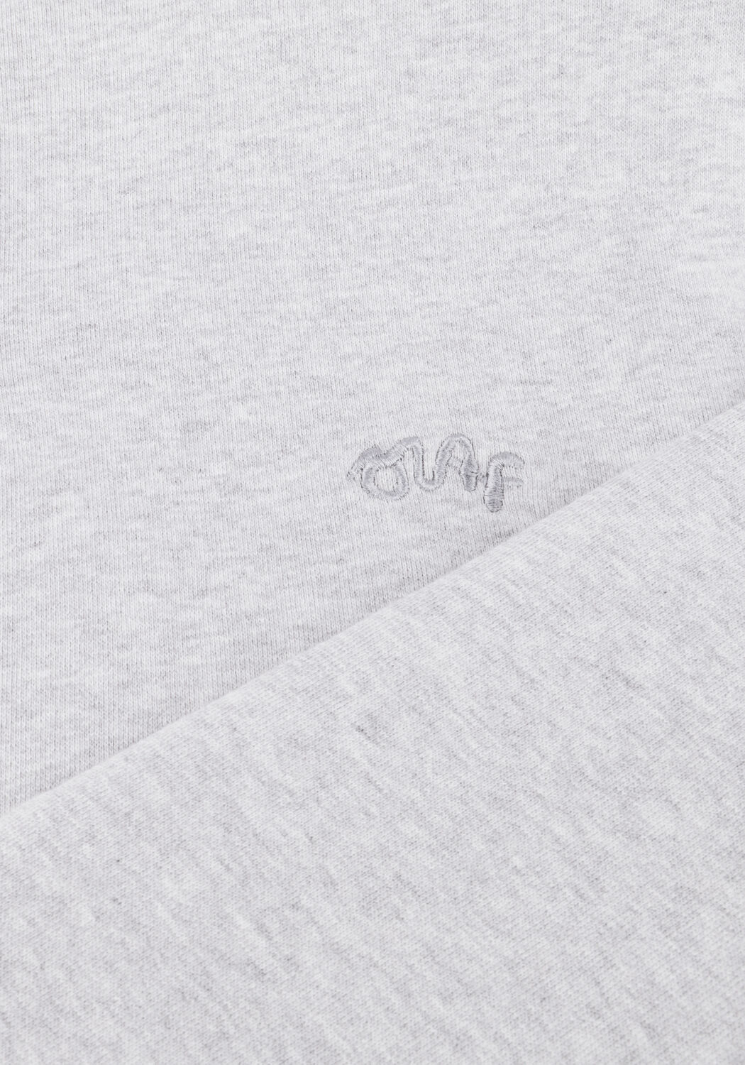 Lichtgrijze OLAF HUSSEIN Sweater SIGNATURE ZIP MOCK - large