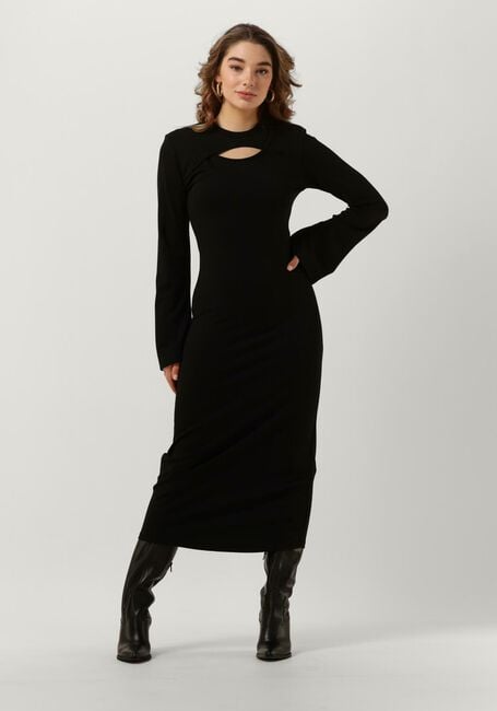 Zwarte GESTUZ Midi jurk ANKAGZ LONG DRESS - large