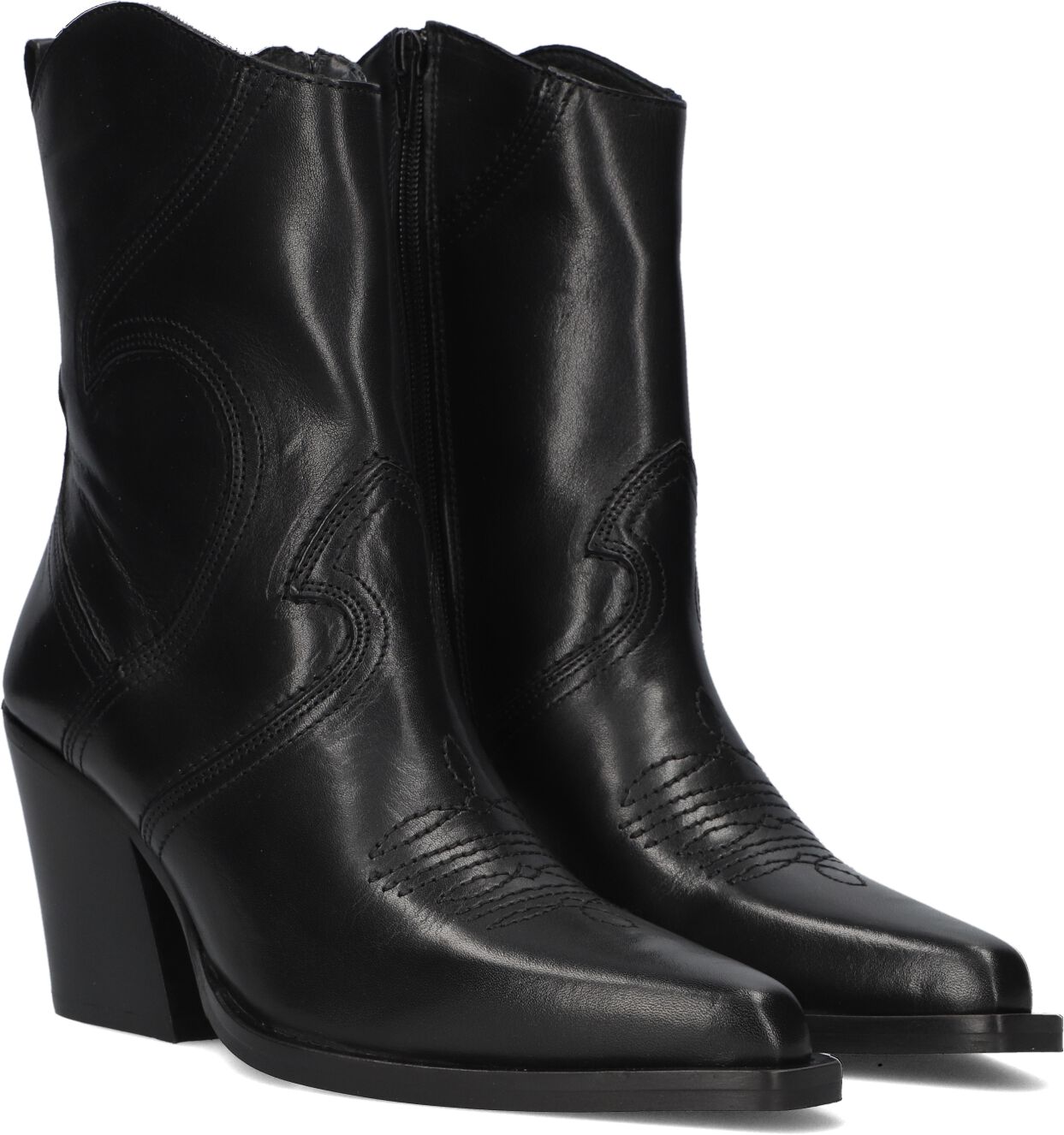 VIA VAI Cowboylaarzen Dames Gioia Fade, Maat: 38, Materiaal: Leer, Kleur: Zwart