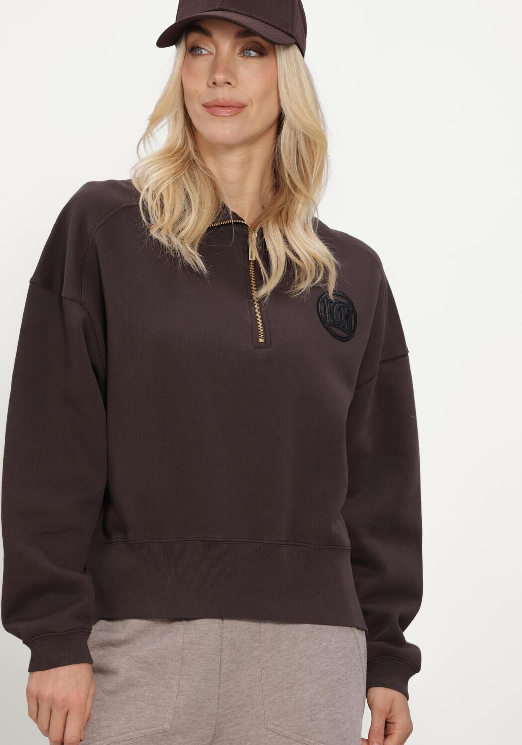 Bruine DEBLON SPORTS Sweater NELLE SWEATER - large
