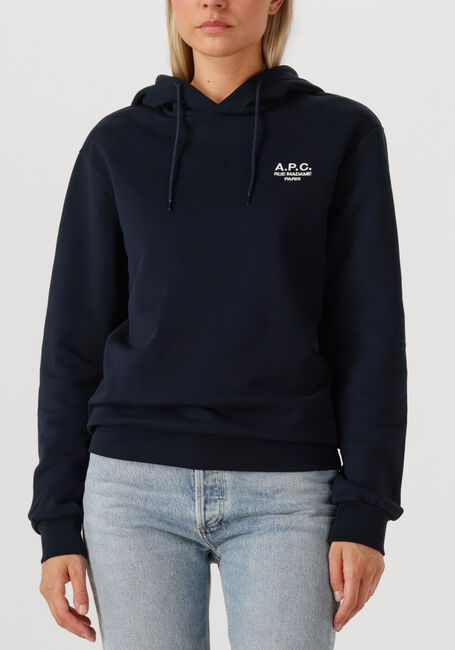 Donkerblauwe APC Trui HOODIE STANDARD RUE MADAME GOTS - large