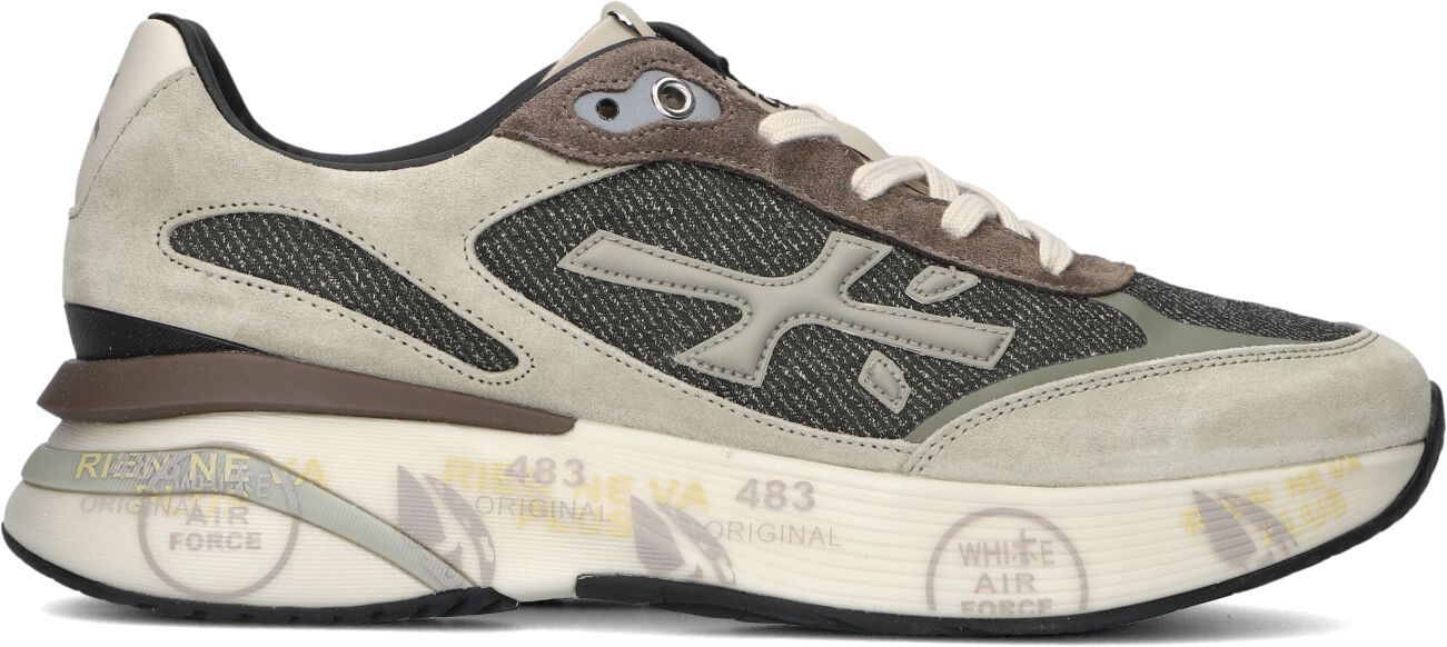 Premiata Lage Sneakers Heren Moerun, Maat: 47, Materiaal: Textiel, Kleur: Grijs