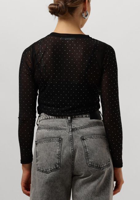 Zwarte CO'COUTURE Top CHRISTAL MESH BLOUSE - large