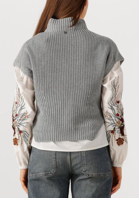 Grijze MOS MOSH Coltrui MMBIOLA BINE KNIT VEST - large