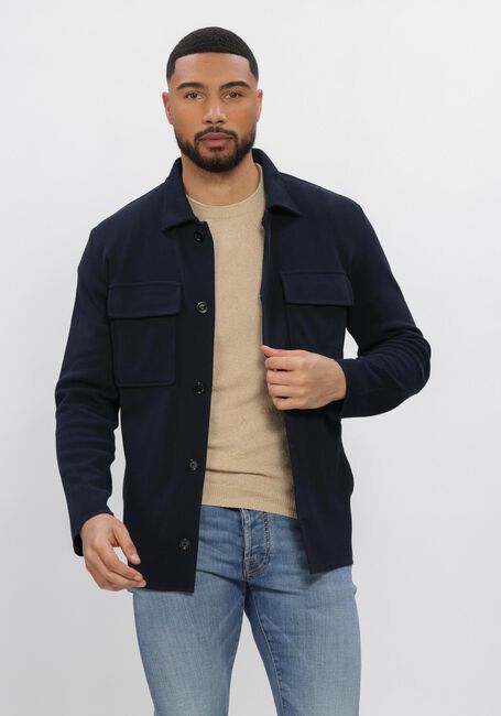 Donkerblauwe LARDINI Overshirts KNIT JACKET - large
