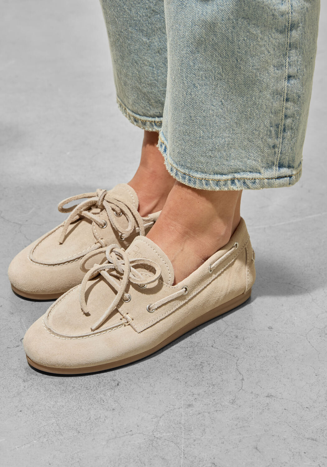 Beige POSA Mocassins BOAT LOAFER - medium