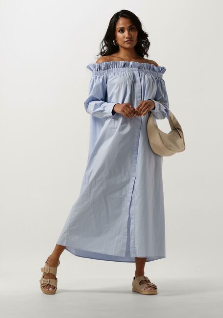 Lichtblauwe COPENHAGEN MUSE Midi jurk CMSHIRLEY-DRESS - large