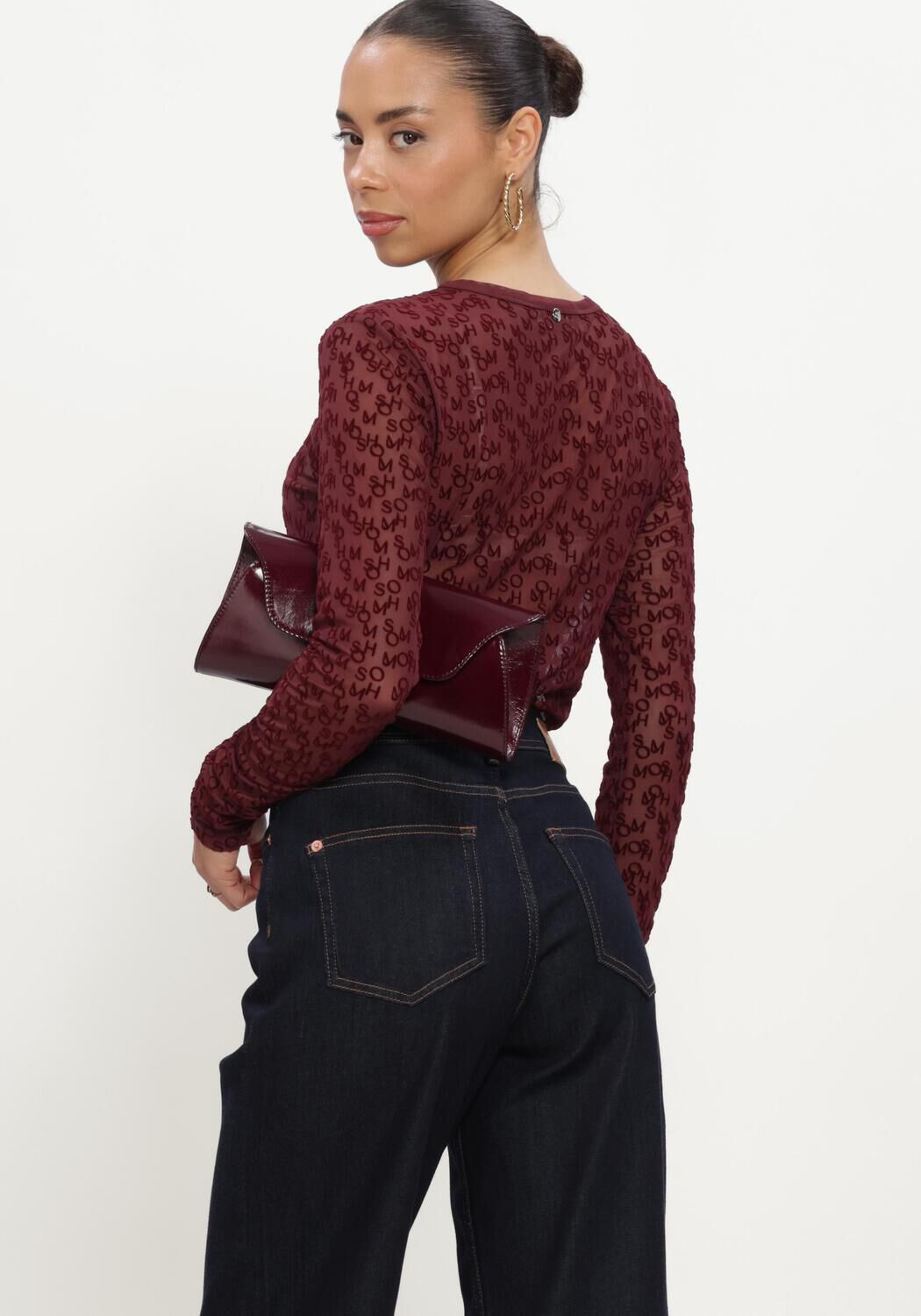 Bordeaux MOS MOSH Tops & T-shirts MMLORETTA MONO MESH BLOUSE - large