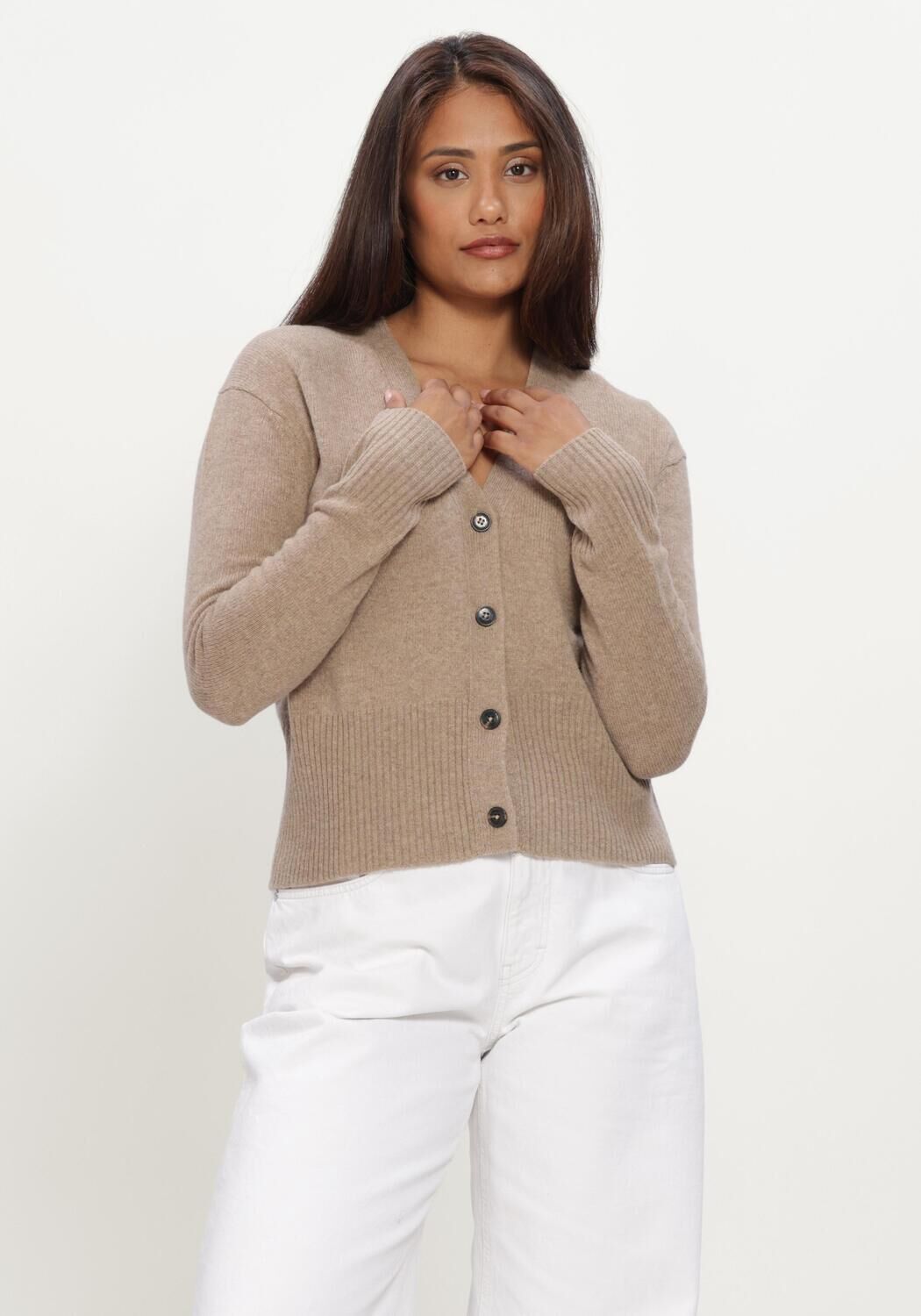 Beige CLOSED Vest V NECK CARDIGAN - large