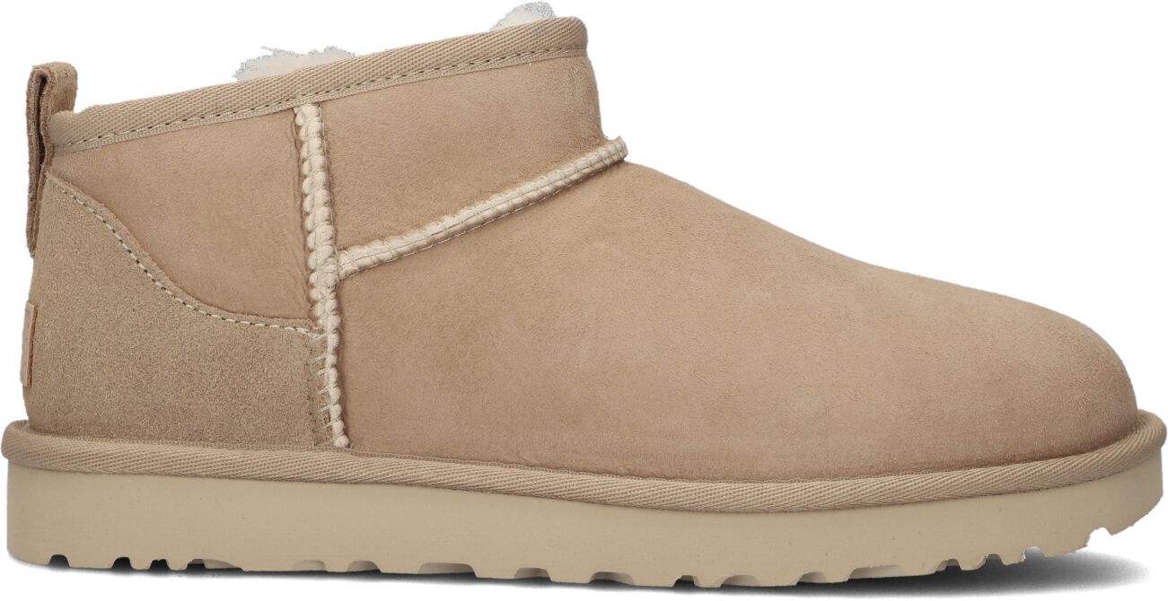 UGG Vachtlaarzen Dames W Classic Ultra Mini, Maat: 42, Materiaal: Suède, Kleur: Beige
