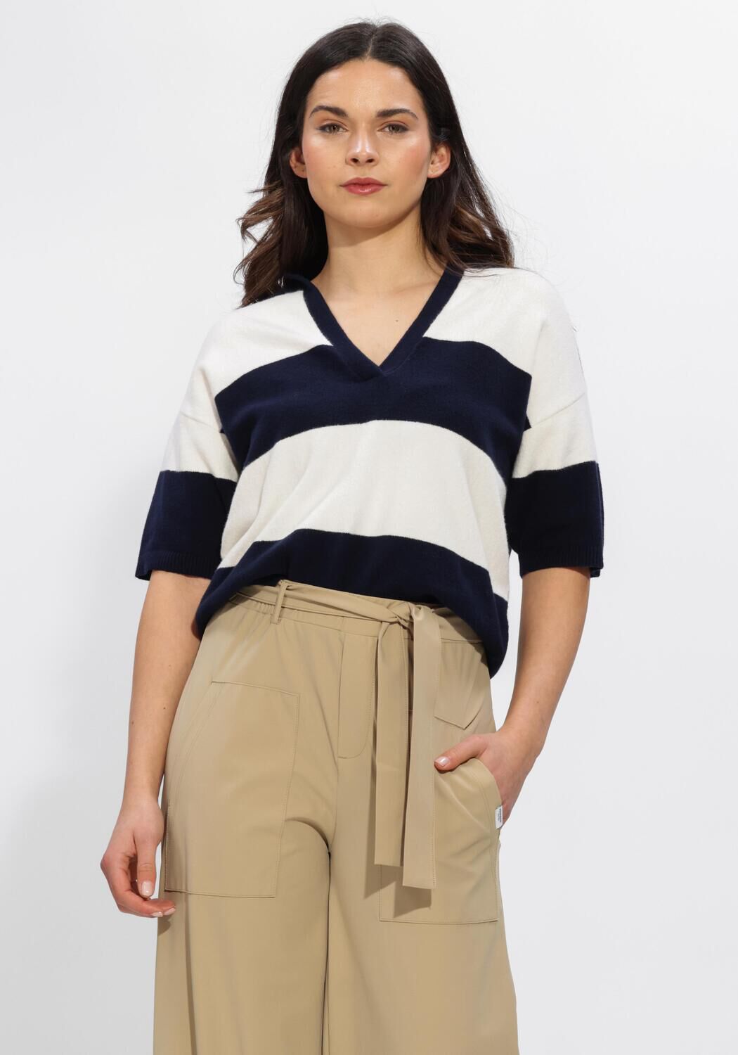 Penn & Ink Polo Dames Jumper Stripe, Maat: S afbeelding 1