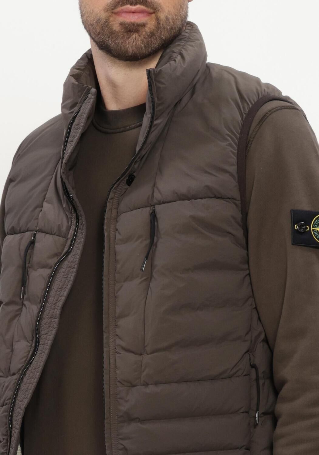 Taupe STONE ISLAND Bodywarmer VEST S0183 - large
