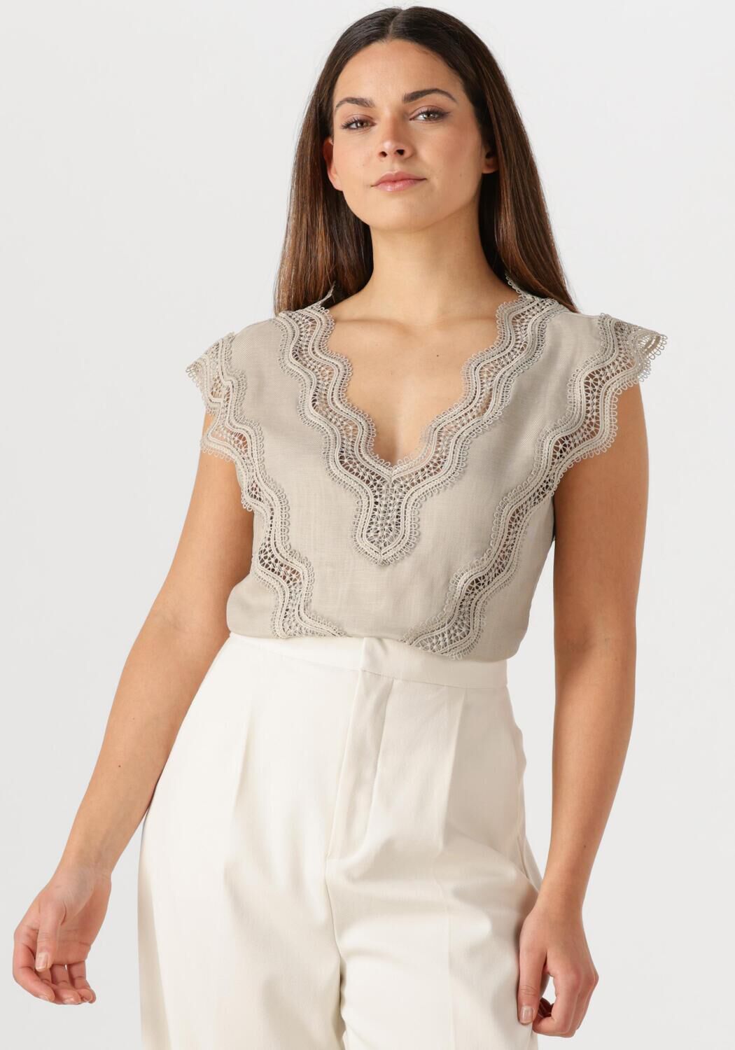 Copenhagen Muse Top Dames Natuli Top, Maat: L, Kleur: Beige