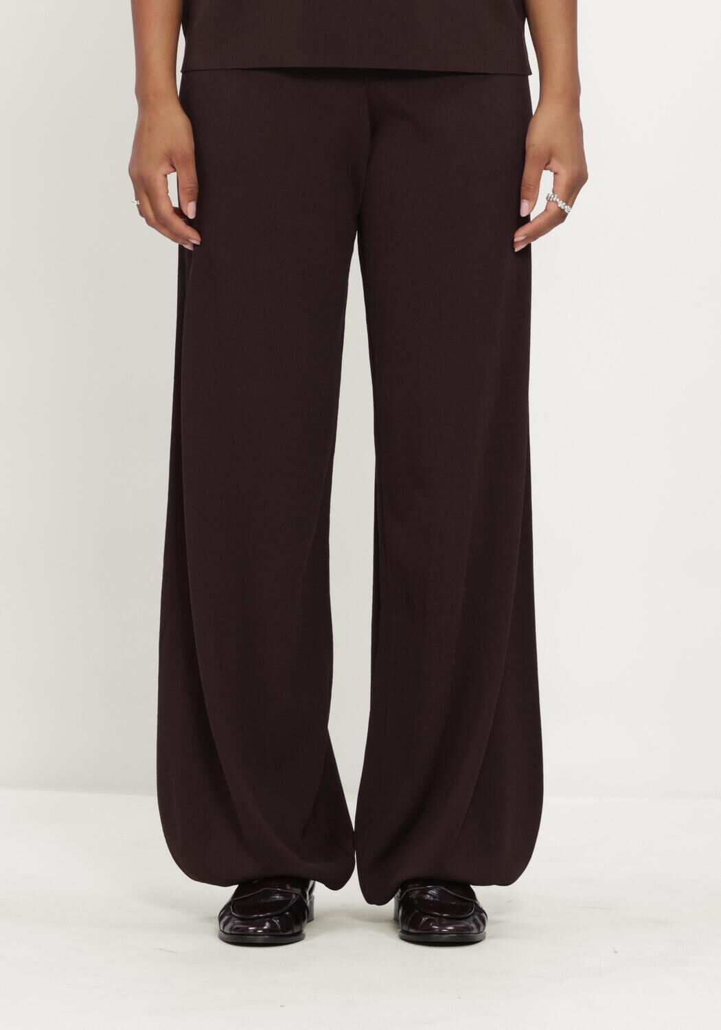Bruine HERSKIND Pantalon CLARK KNIT PANTS - large