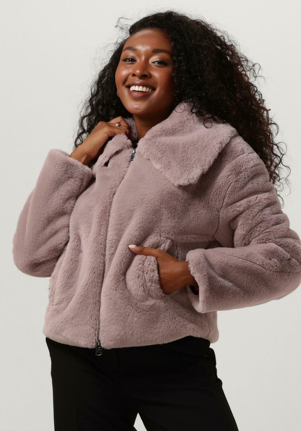 Beaumont Faux Fur Jas Dames Nan, Maat: 42, Kleur: Roze
