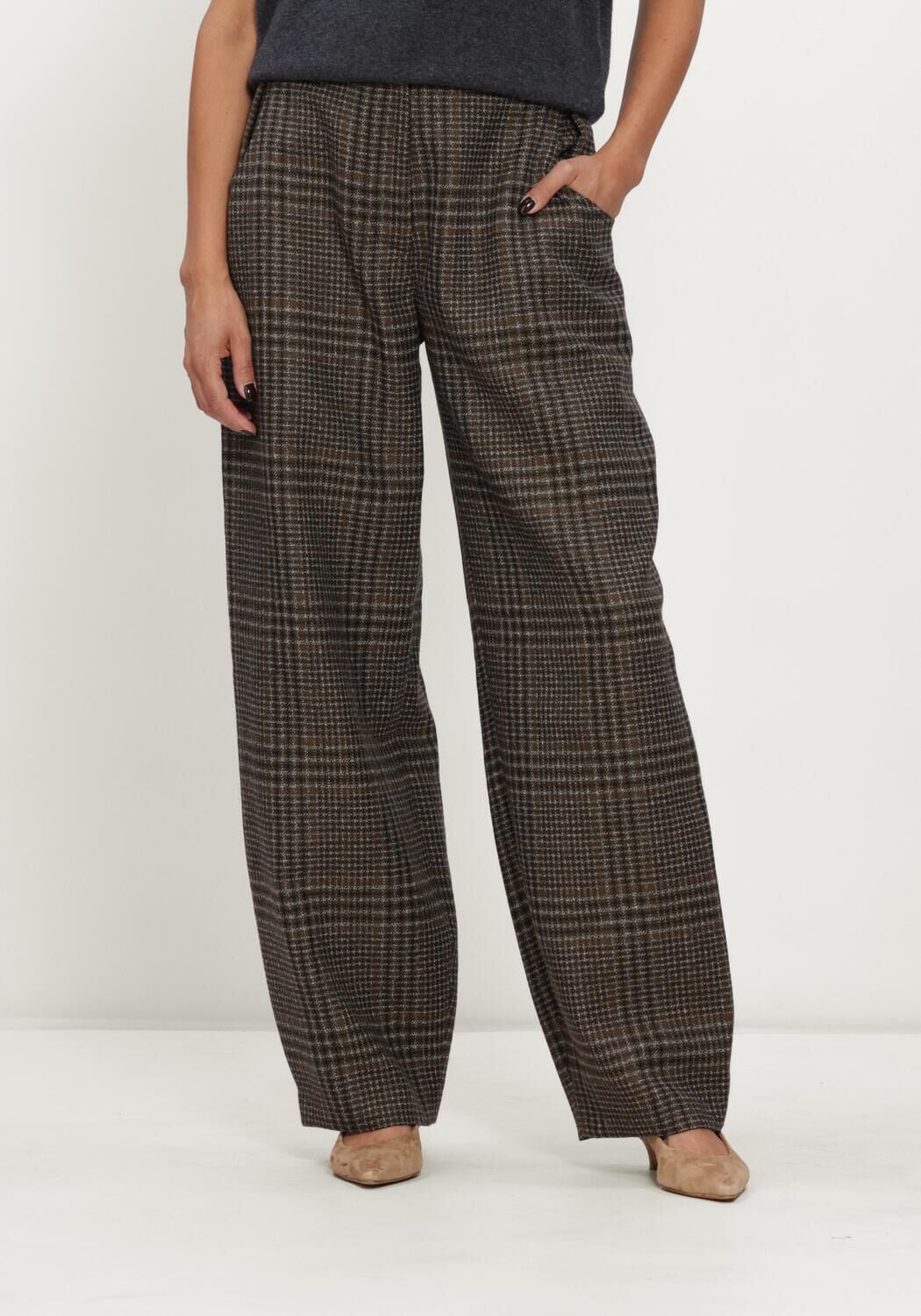 Bruine MARGAUX LONNBERG Wijde broek ANTHON PANTALON - large