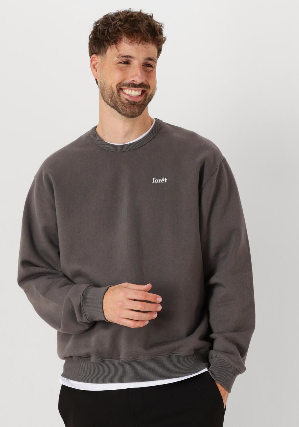 Forét Sweater Heren Noon Sweatshirt, Maat: M, Kleur: Donkergrijs afbeelding 1