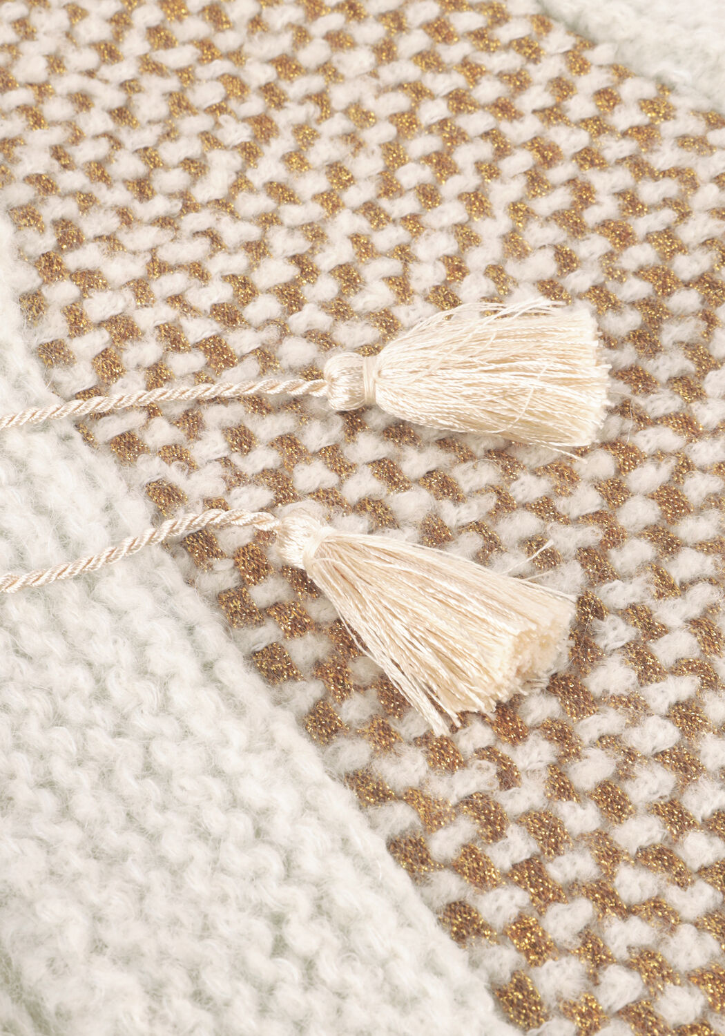 Gouden FORTE FORTE Gilet NATTE' TWEED AND BOUCLE' KNIT VEST - large