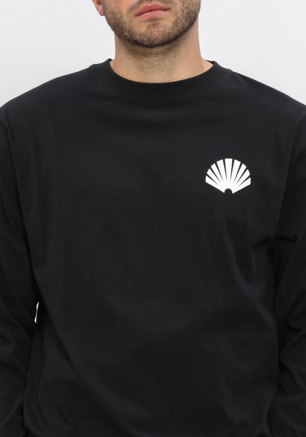 Zwarte NEW AMSTERDAM SURF ASSOCIATION T-shirt LOGO LONGSLEEVE - large