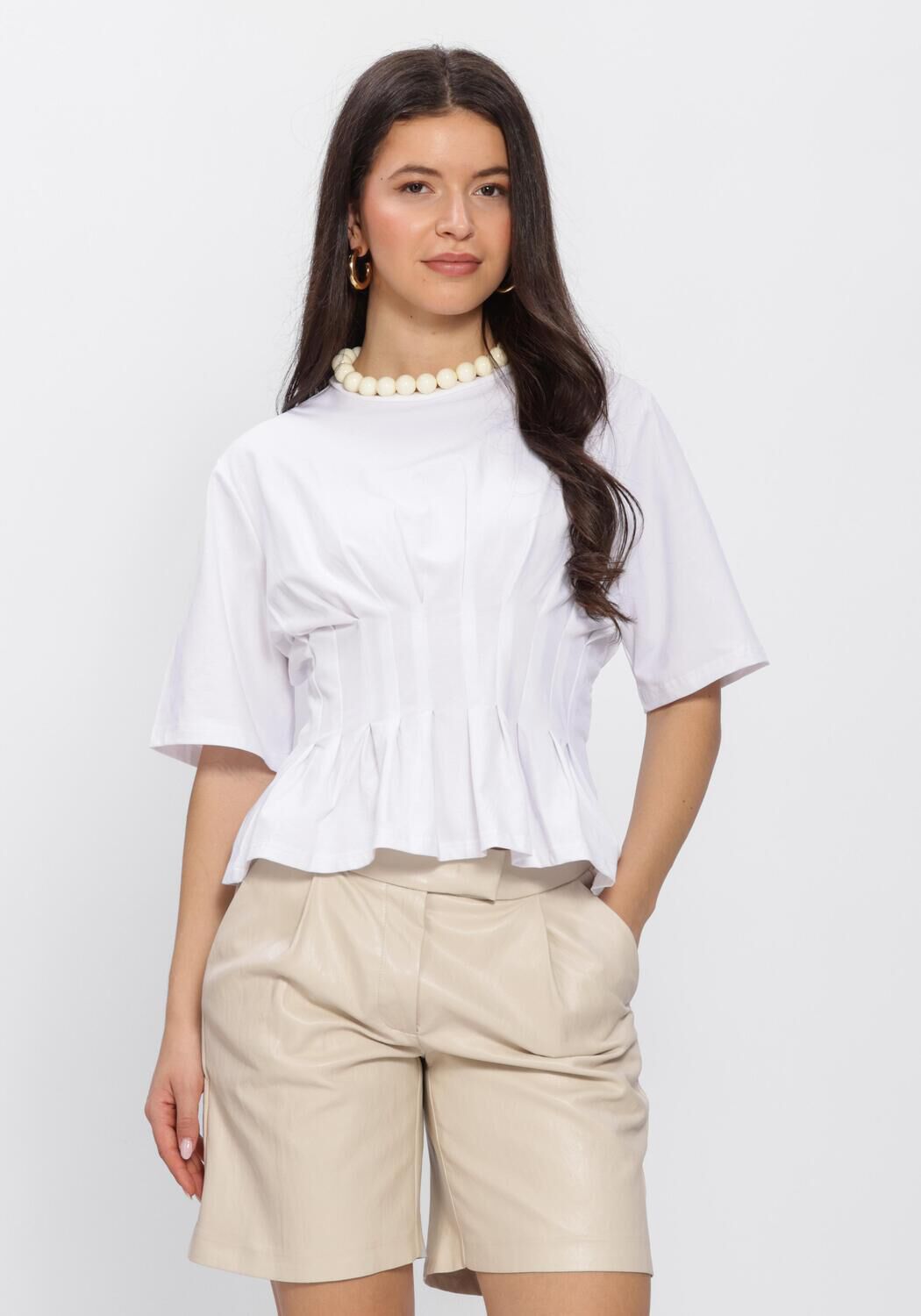 Gestuz Top Dames Gzinez Tee, Maat: XL, Kleur: Wit afbeelding 1