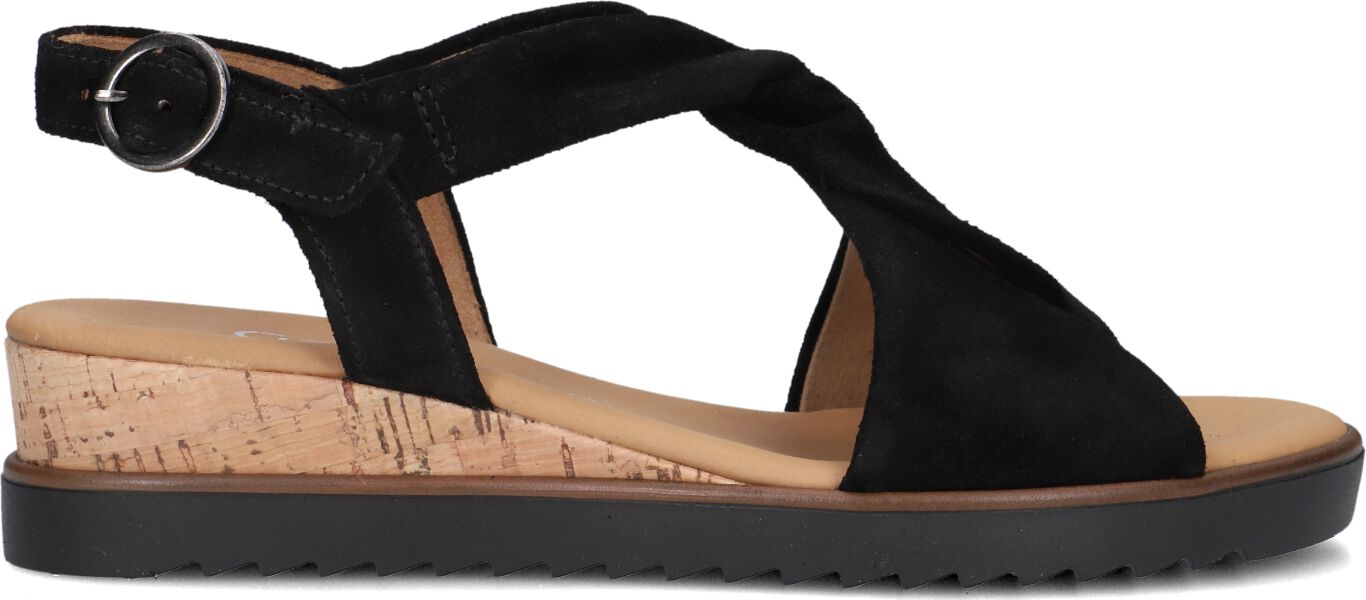 Gabor Sandalen
Dames 751.1, Maat: 38,5, Materiaal: Suède, Kleur: Zwart