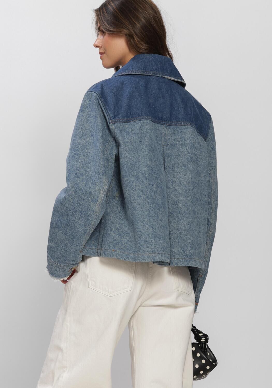 Blauwe GANNI Spijkerjas MID BLUE VINTAGE - large